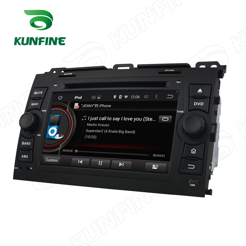 Quad Core 1024*600 Android 5.1 Car DVD GPS Navigation Player Stereo for TOYOTA Prado 2006-2010 Radio Wifi Bluetooth | Автомобили и