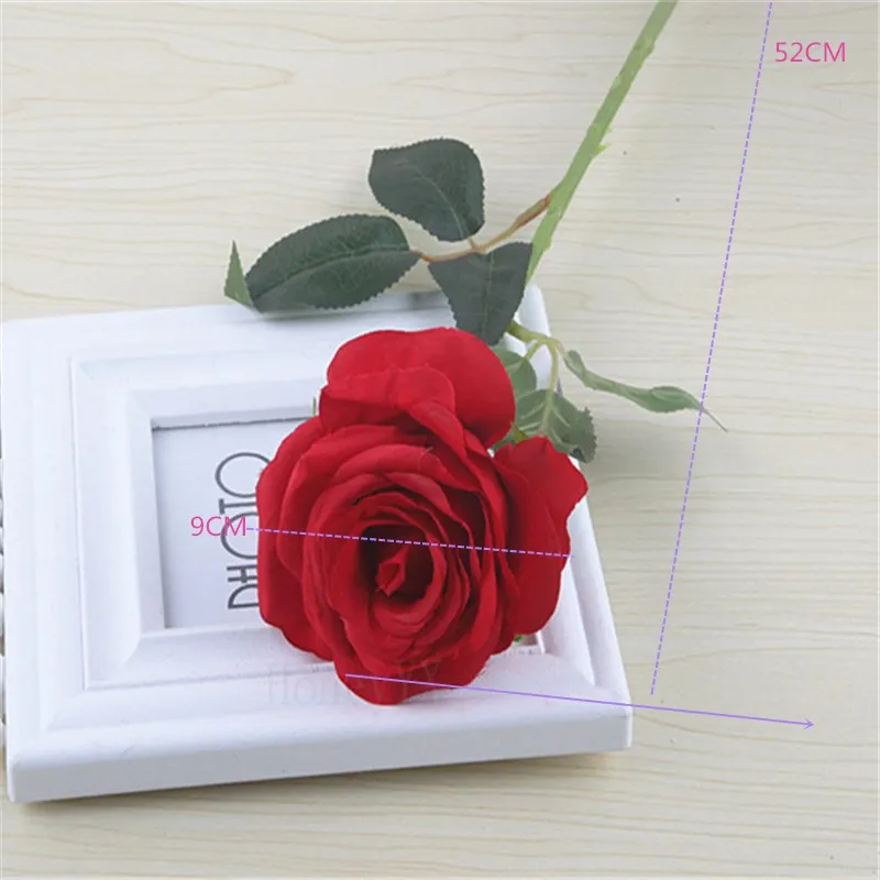 10 шт. ярко-розовые искусственные шелковые цветы большой букет Флорес Домашняя