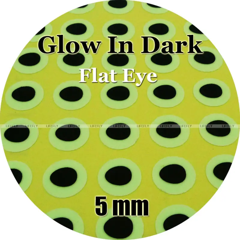 Плоские светящиеся в темноте 5 мм/оптовая продажа 700 плоских глаз завязывание
