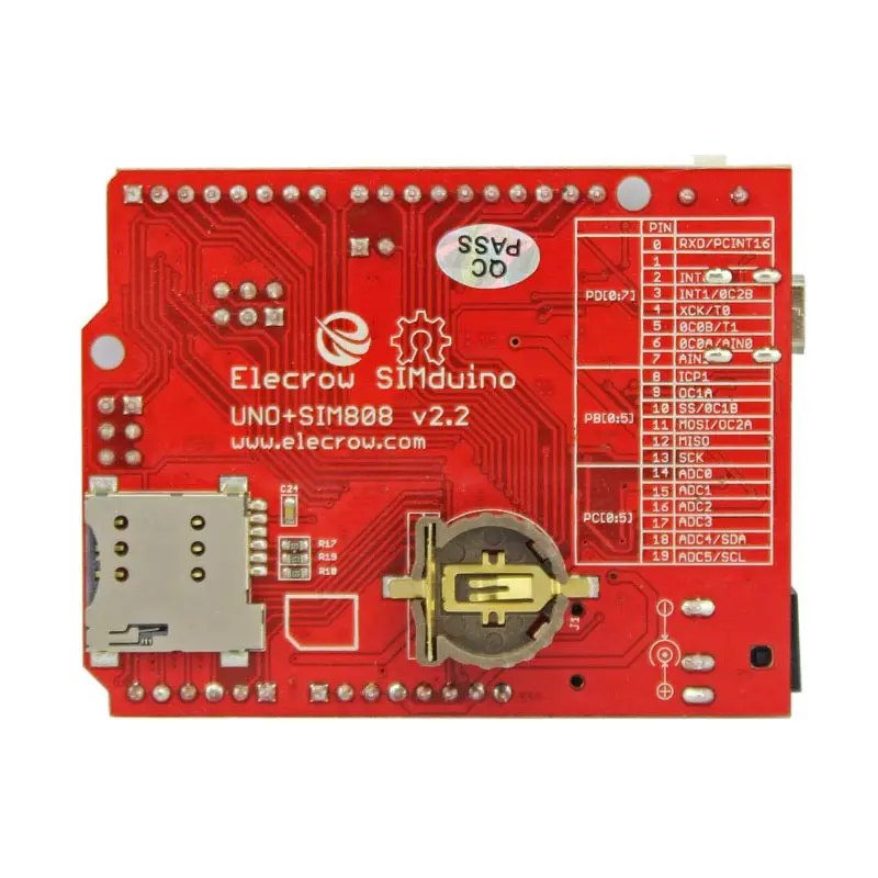 Elerow Simduino для Arduino UNO и SIM808 модуль 2 в 1 DIY проекты GPRS/GSM макетная плата специально