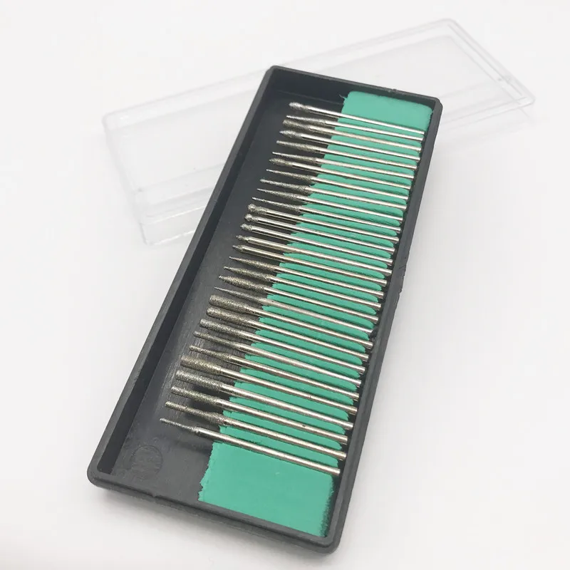 Стоматология лаборатория Алмазные Боры фрезы 2 цвета зуб сверла ювелиров 35 мм 30