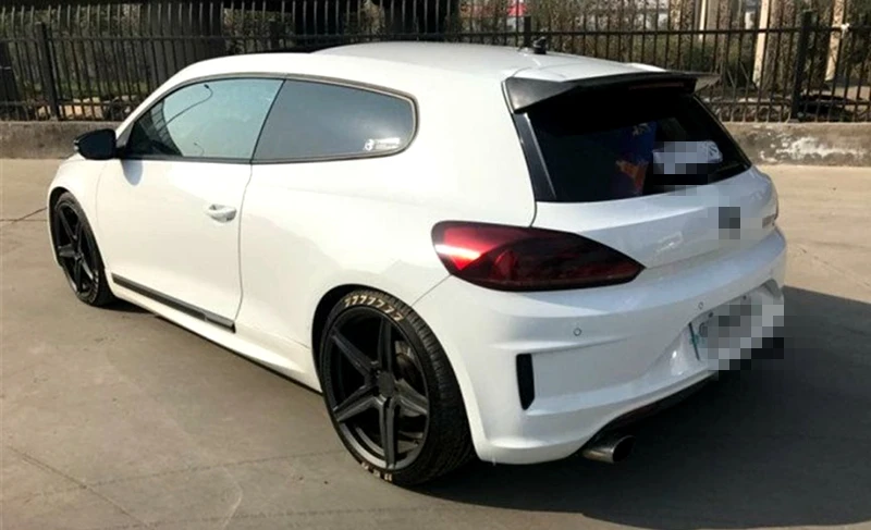 Автомобильное украшение в виде хвостового крыла для Volkswagen Scirocco 2009 2010 2011 2012 2013 углеродного волокна черный задний багажник спойлер на крыше
