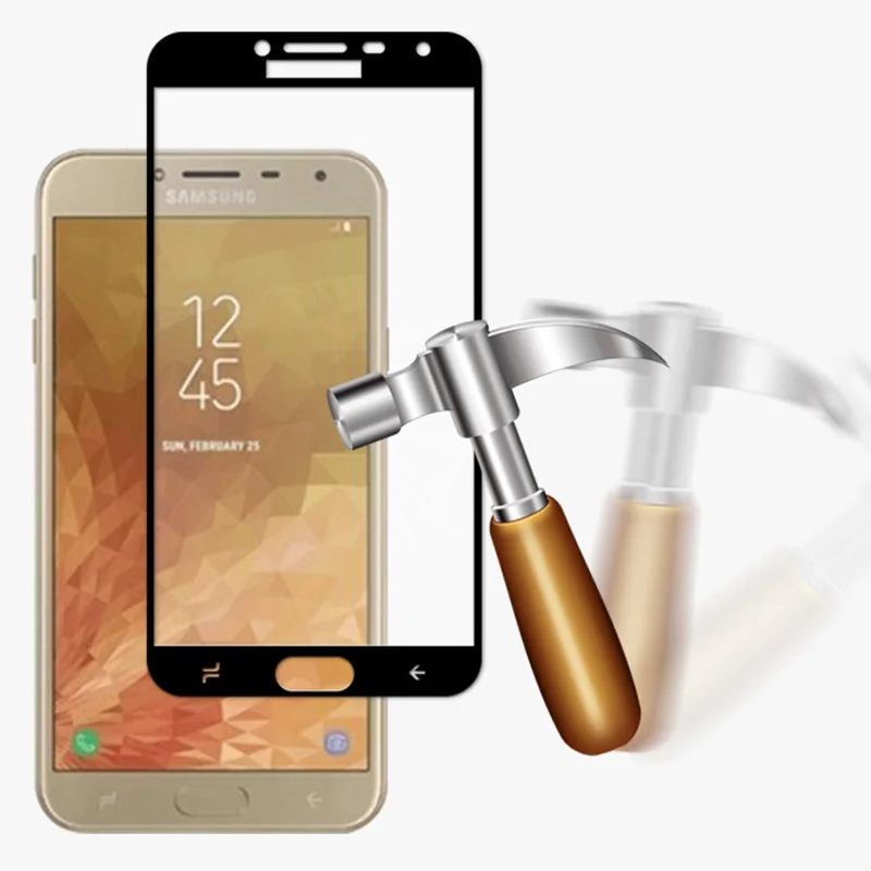 3D Переднее стекло протектор для Samsung Galaxy J4 J6 J8 + 2018 закаленное черный с пластиковой