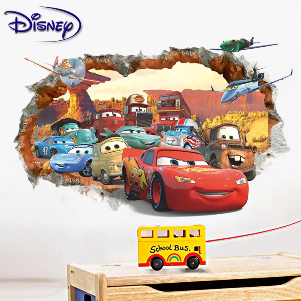 Disney Pixar тачки Молния Маккуин стикер Mater ПВХ водонепроницаемый самоклеющиеся украшения для спальни подарок на день рождения игрушка для ребенка