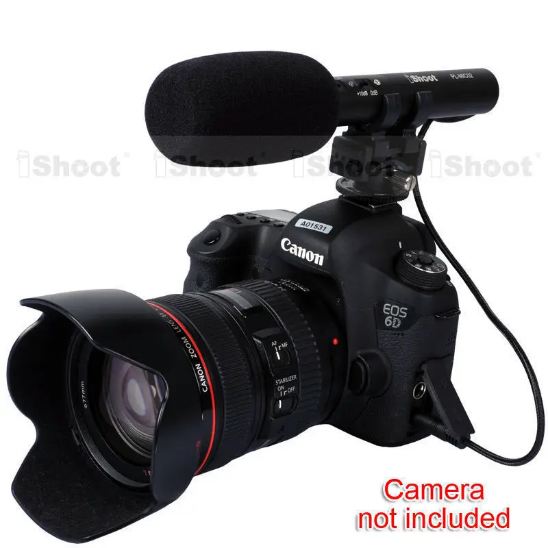 MIC DC/DV стерео микрофон для Canon EOS 5D Mark III/5D II/7D/6D 70D/60D/760D 750D 700D/650D/600D/100D M|for canon|mic canon 7dcanon