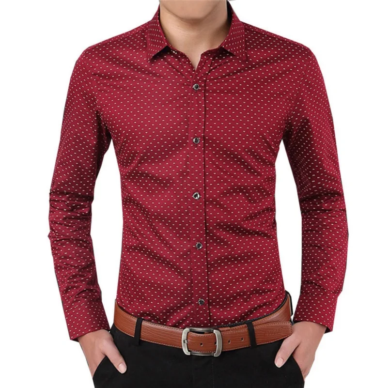 UNIVOS KUNI Мужская рубашка Camiseta Chemise Camisas Весенняя приталенная модная мужская с