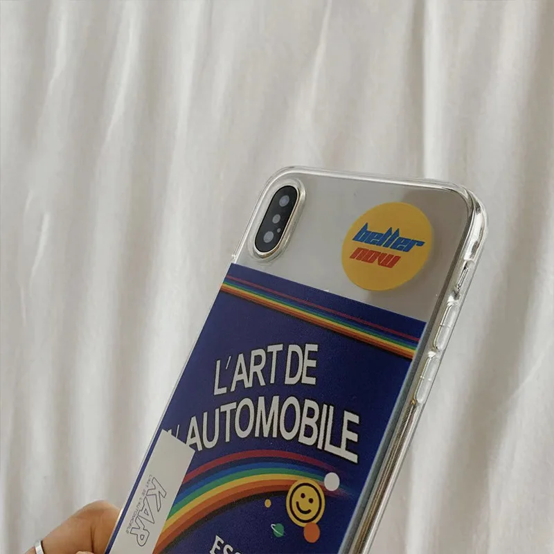 Rainbow Transparent All-inclusive Anti-drop Silicone Soft Case for iphone 6 6s 7 8 Plus XS Max XR |