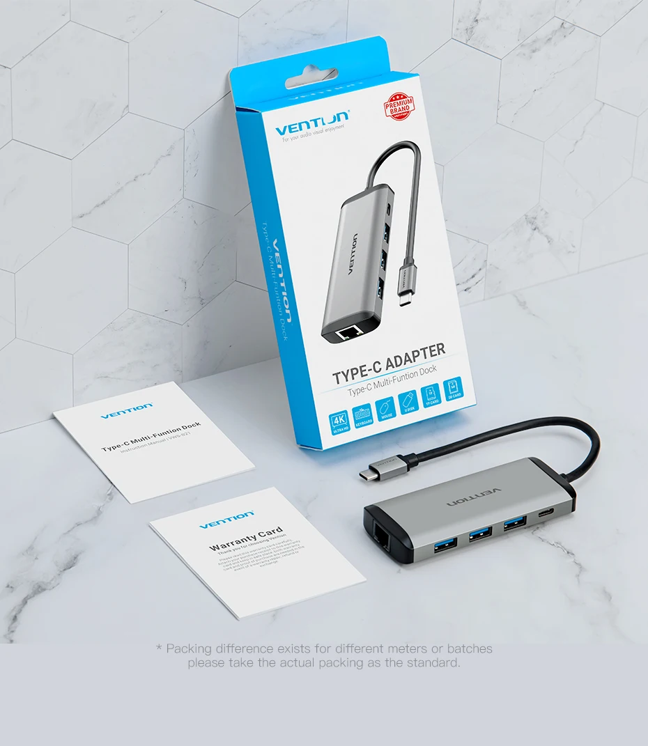 Vention Thunderbolt 3 док-станция USB 3,0 type C к HDMI USB концентратор RJ45 для MacBook Pro nintendo huawei P30/P20 samsung usb c адаптер