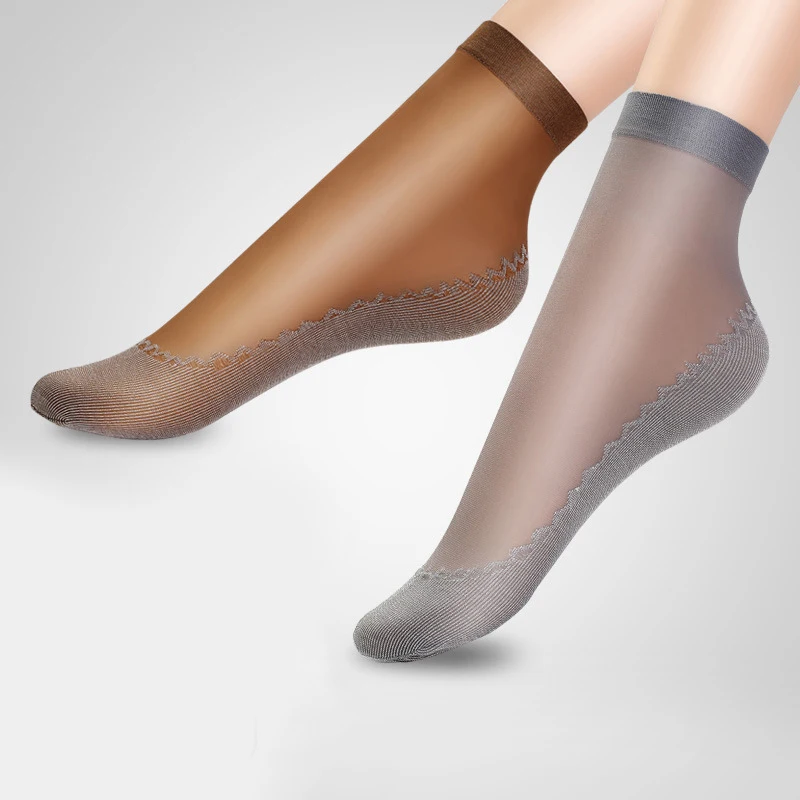 20 пар/лот гладкие мягкие шелковые женские летние носки качественная мягкая
