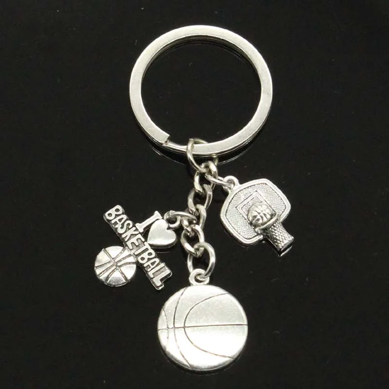 

I Love Basketball Basketball Hoop Pendants Diy Handmade Men Keychain Car Keychain Jewelry Souvenir For Gift