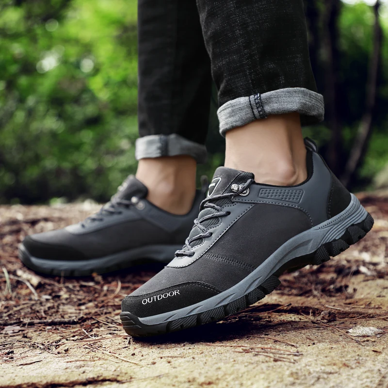 

Men Hiking Shoes Waterproof Leather Shoes Climbing Fishing Shoes New Popular Outdoor Shoes Men Leather Anti-skid Trekking Boots