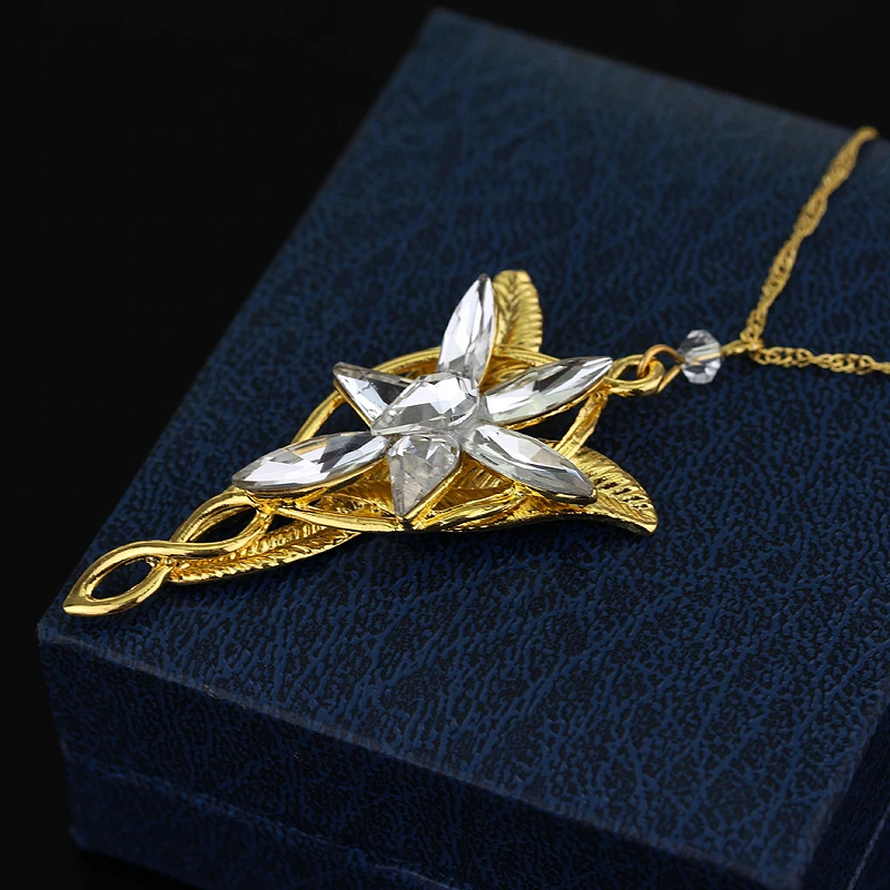 Классическое кольцо "Властелин одного" Arwen Evenstar кулон фильм ювелирные изделия кристалл Сумеречная звезда серебряная подвеска крутящий момент Erkek kolye