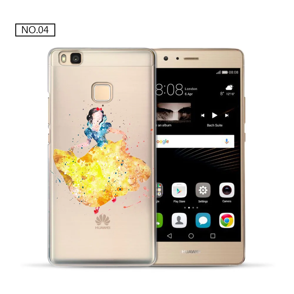 Новинка 2017 года поступления русалка шаблон для Coque Huawei P9 Lite случае принцесса