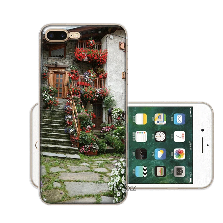 Чехол Desxz цветы и дом для iPhone 7 8 6 6s Plus 11 Pro X XR XS Max 5 5S SE |