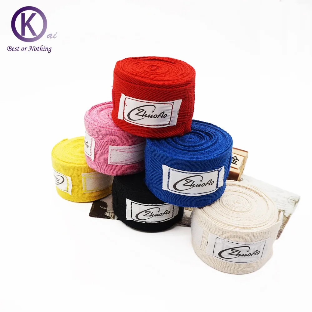 Хлопковый боксерский бандаж 5 метров спортивный ремешок пояс защита mmamuay thai 1