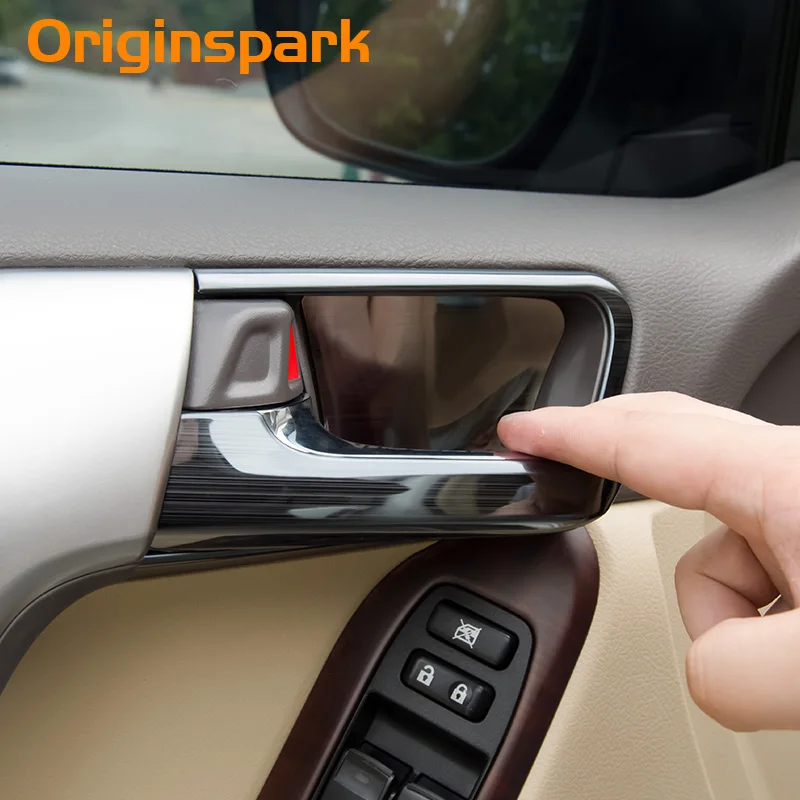 OriginSpark для 2010- Toyota land cruiser Prado Межкомнатная дверь из нержавеющей стали с перчаткой, защитная накладка