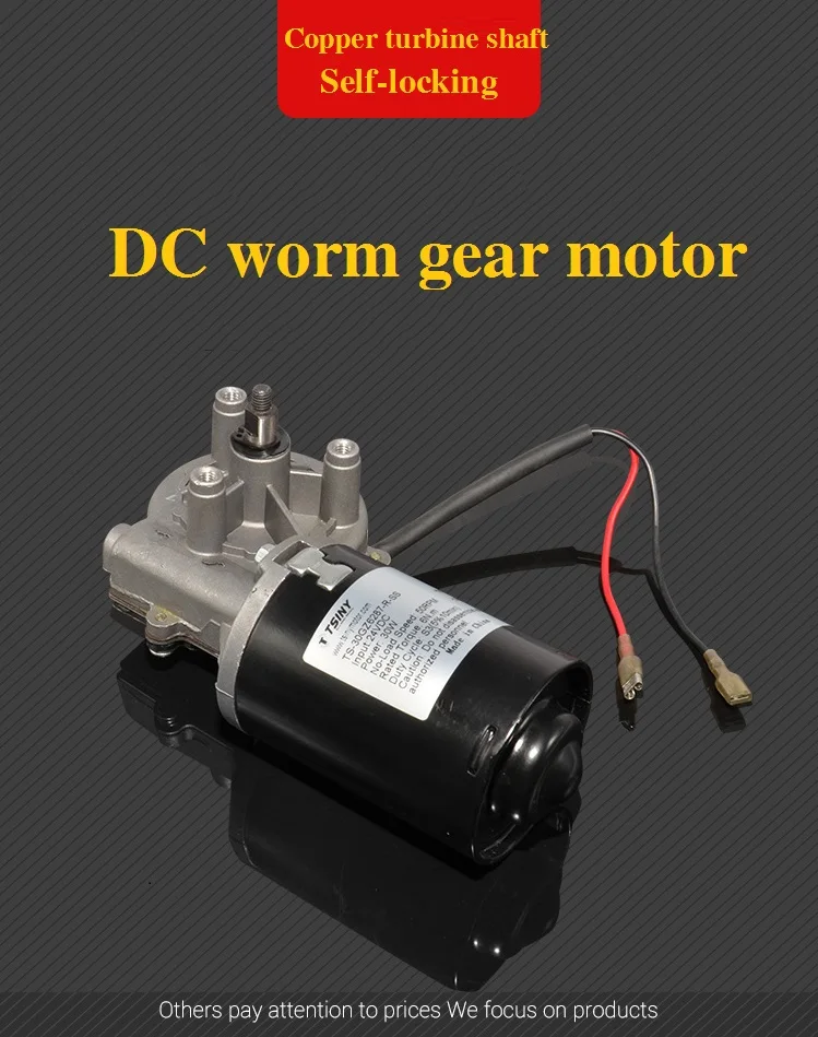 Высокий крутящий момент 6N. m 12 v/24v30W DC червячный мотор-редуктор замена двери гаража правый угол Реверсивный металлический медный вал турбины