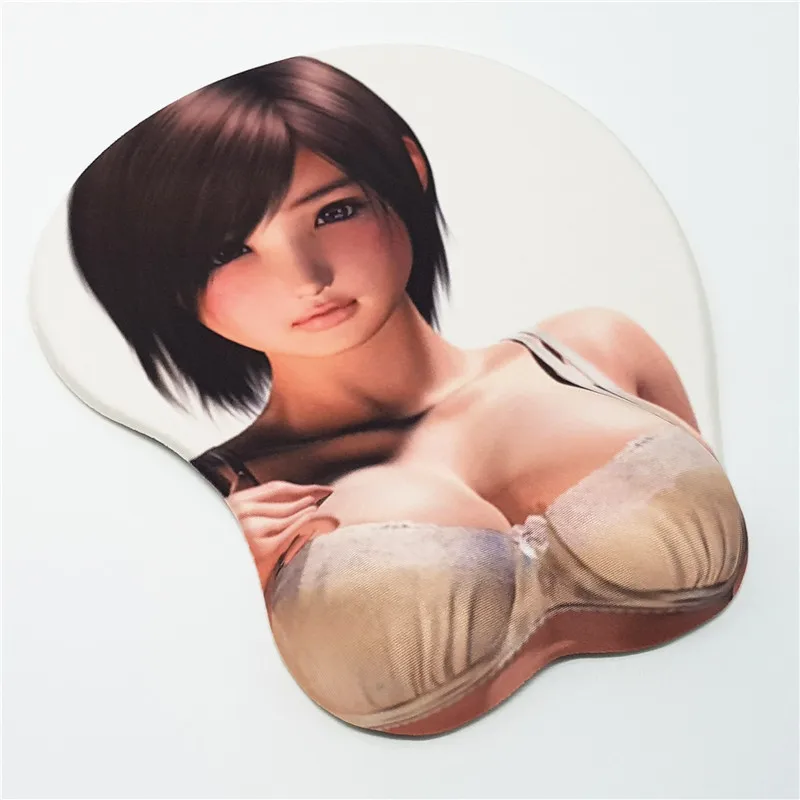 Черный коврик для мыши в стиле аниме Tifa Lockhart, игровой коврик для мыши, сексуальный большой мягкий 3D коврик для мыши, подставка для запястья h2.8 см/1,1 дюйма