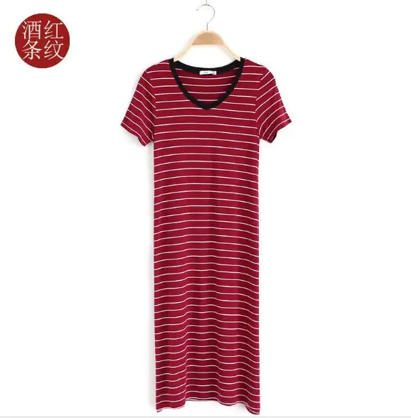 striped8 Fdfklak, новинка, женская ночная рубашка большого размера, ночная рубашка с коротким рукавом, ночная рубашка, летняя ночная рубашка, женская ночная рубашка, платья для сна - Цвет: striped8