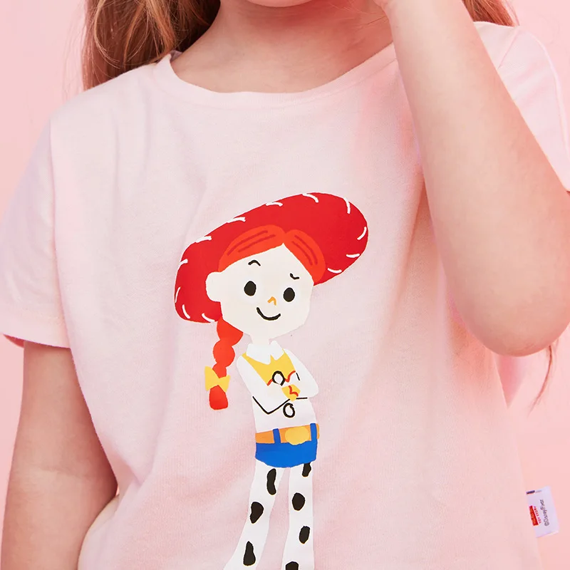 Футболка для девочек Mini balabalaBaby хлопковая футболка с коротким рукавом летняя