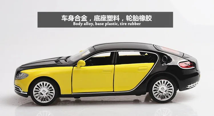 1/32 металлические модели автомобиля Bugatti Galibier 7-открытыми дверями(TY8917B) L = 14,5 см коллекционные модели автомобиля W/звук/свет