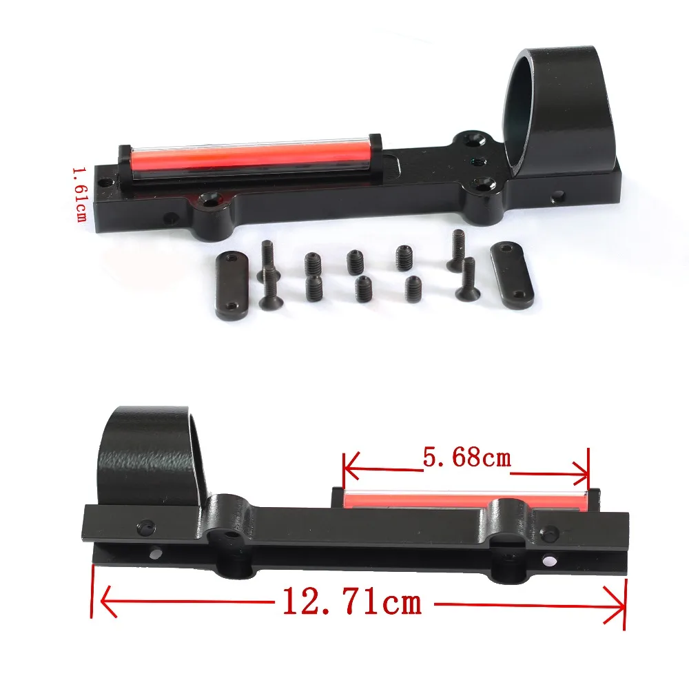 Открытый охотничий легкий волоконный прицел 1x28 Red Dot Оптика прицел Fit ружья ребра рельс Охота стрельба