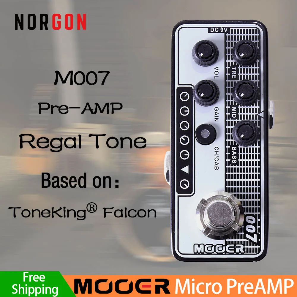 M007 Mooer предусилитель электрогитары педаль эффектов задержка реверберации аксессуары с высоким коэффициентом усиления бас микро Ампер симулятор Двойные каналы - Цвет: M007