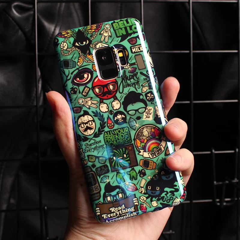 Зеленые Смешные doodle мультфильм чехол для samsung galaxy s10 плюс s10 s10 lite S8 плюс S9 плюс Чехол