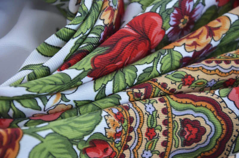 Women Tassel Square Scarf Shawl Lady Printed Floral Short Tassel Headband Retro Cape Wrap Scarves 90*90cm