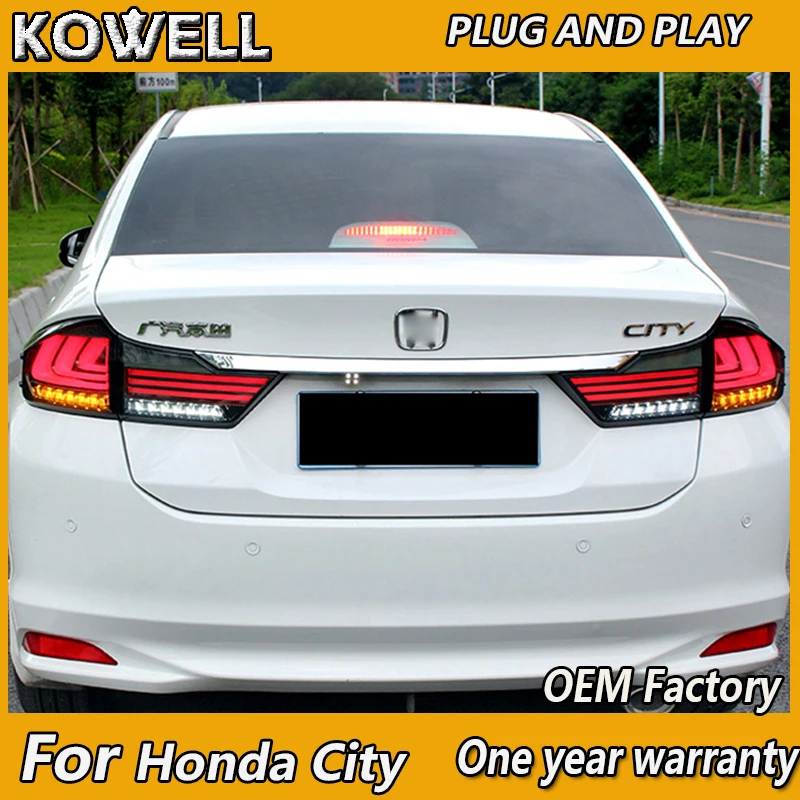 Автомобильный Стайлинг KOWELL для honda city задние фонари 2015 2016 2017 светодиодные DRL + стоп