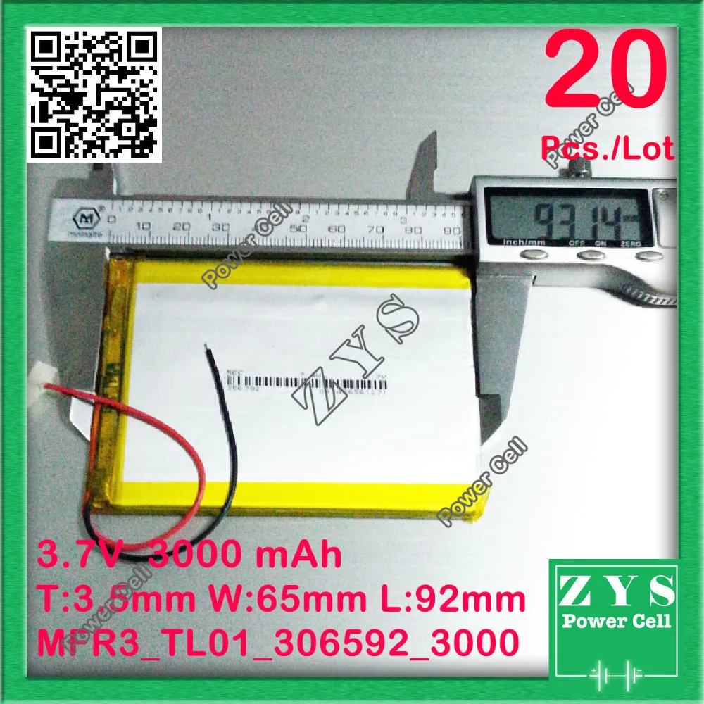 Safety Packing (Level 4) 20pcs for tablet pc 7 inch MP3 MP4 306592 306590 036590 Size:3mmX65mmX92mm 3.7V 3000mah 3.7 v 3000 mah |