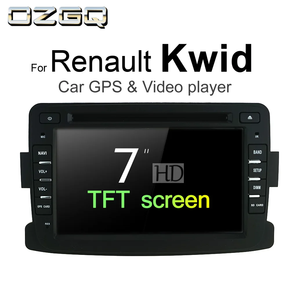 OZGQ Android 7 1 автомобильный dvd плеер для Renault Kwid 2015 2018 экран Авто GPS навигация Bluetooth