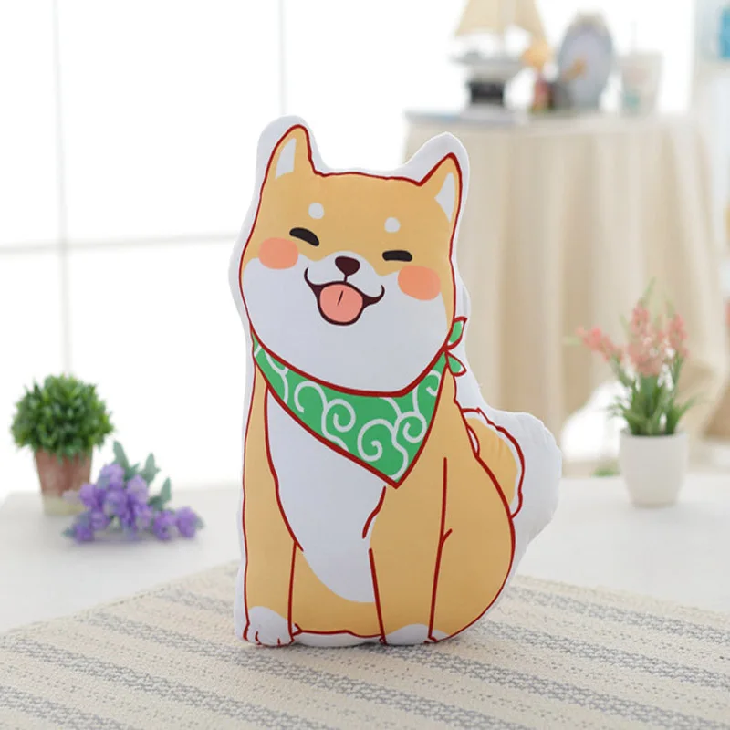 Оптовая продажа милые плюшевые игрушки с желтой собакой кукла Шиба ину зимняя