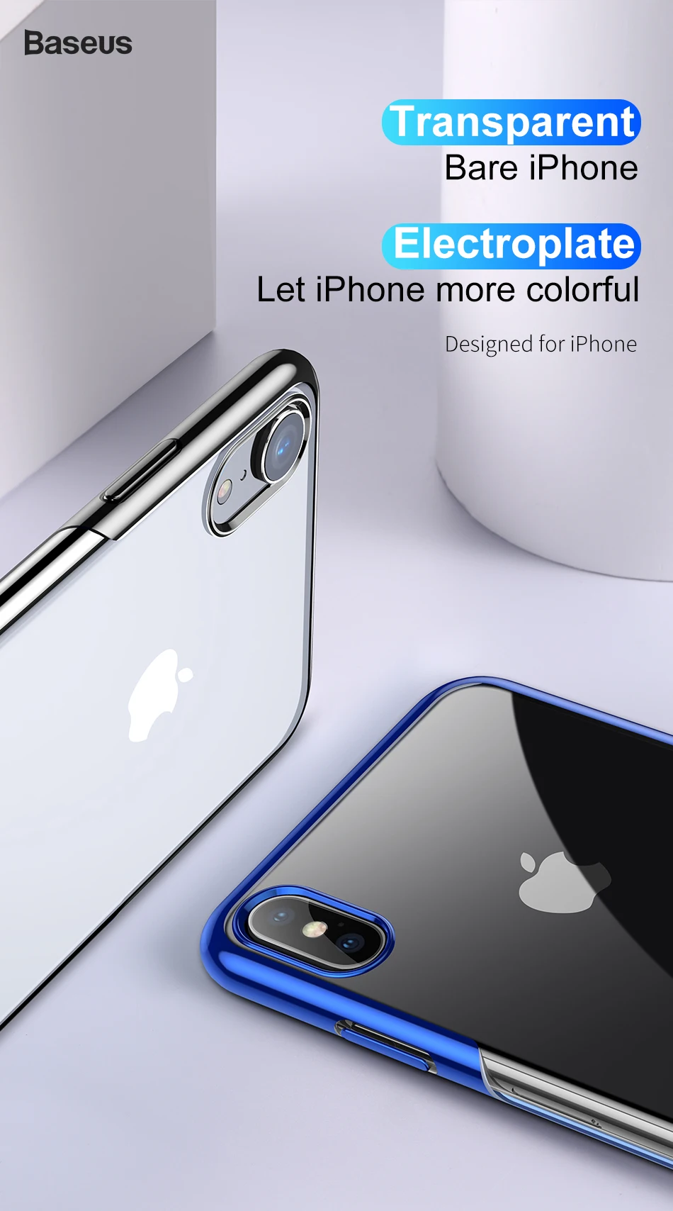 Роскошный чехол Baseus с покрытием для iPhone Xs Max Xr Capinhas, Мягкая силиконовая задняя крышка из ТПУ для iPhone Xsmax, чехлы