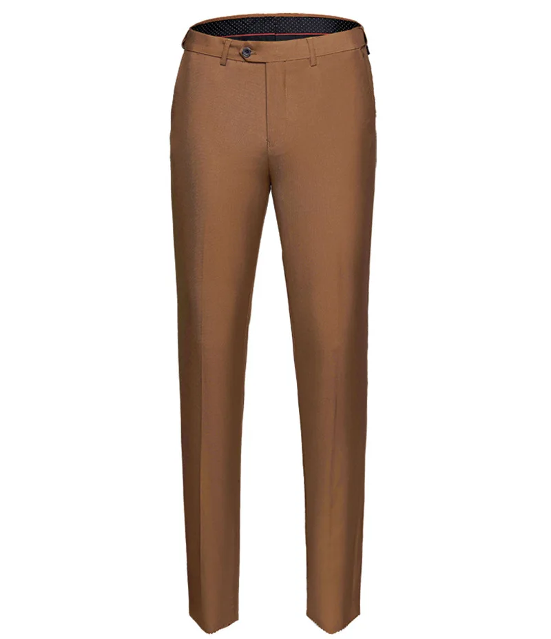 brown Shenrun, мужские деловые штаны, брюки, железные, одноцветные, облегающие, для офиса, для работы, формальные, модные, повседневные, обтягивающие, для молодых - Цвет: brown