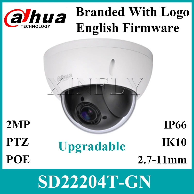 Dahua SD22204T GN IP Сетевая камера Mini PTZ Dome 4X оптический зум обновление SD22404T W логотип