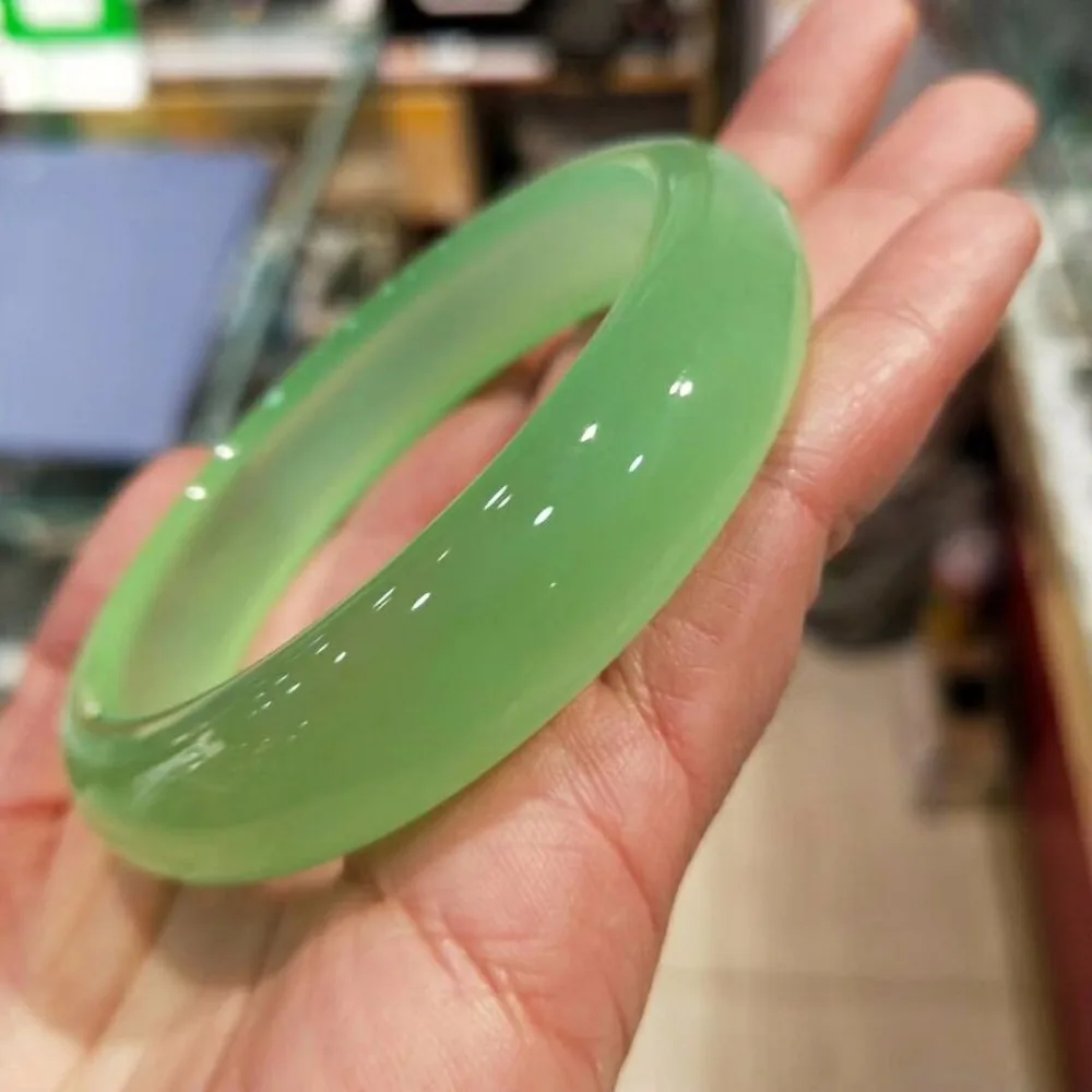 Женский Браслет манжета ONEVAN Ice of light green pea Чонсам в китайском стиле|Гибкие и