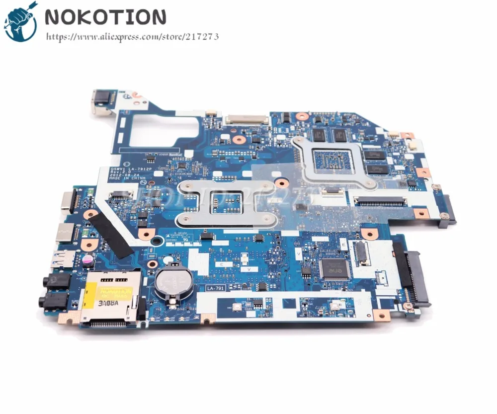 NOKOTION NB. RZP11.001 материнская плата для acer aspire V3-571 V3-571G основная плата для ноутбука NBRZP11001 Q5WVH LA-7912P GT640M 2 Гб