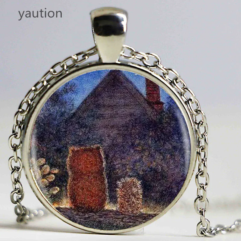 Ожерелье с кулоном Ежик в тумане длинное массивное ювелирное изделие ручной