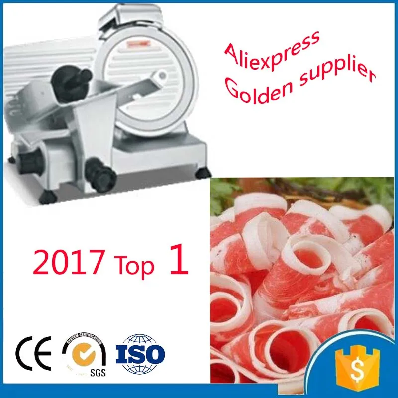 

CE ISO 2017 top 1 electric 420w home use 12cm blade diameter pork meat roll cutting machine slicer for sale