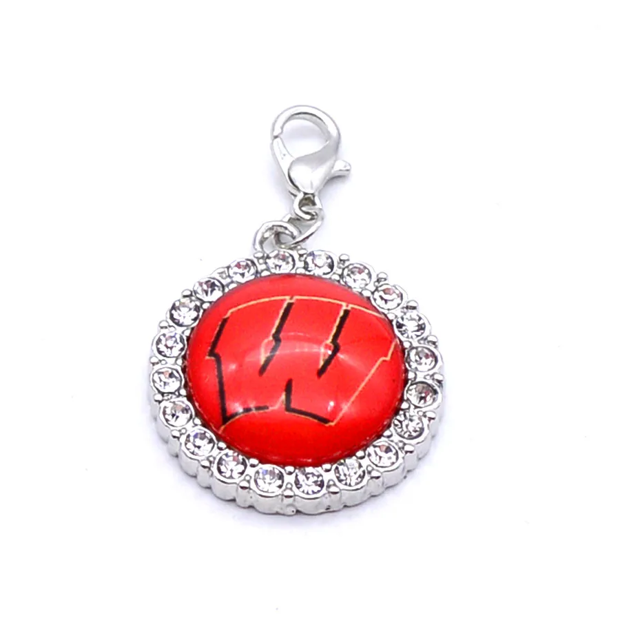 Болтающаяся Университетская подвеска NCAA Висконсин Барсук Шарм Подвеска