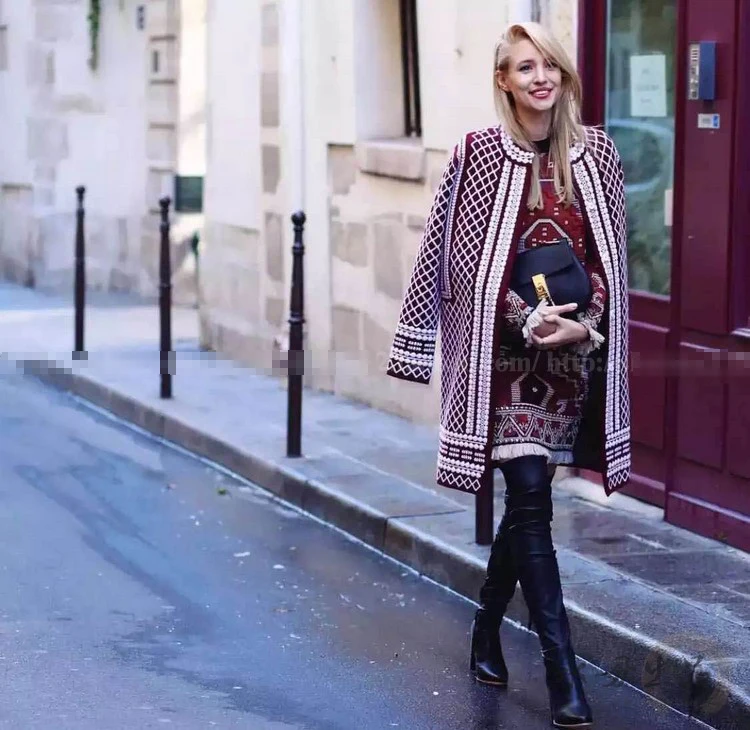 Потрясающее зимнее женское пальто модное вязаное шерстяное элегантное манто femme