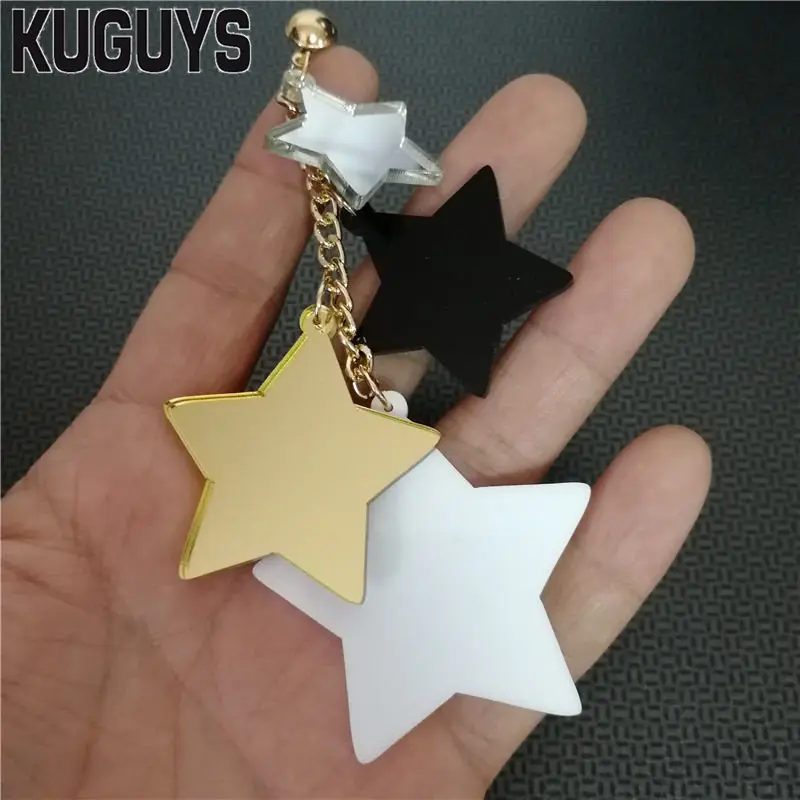 KUGUYS Модные Акриловые украшения на заказ многослойная звезда длинные висячие