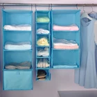 Шестислойная подвесная сумка для хранения, настенный органайзер для гардероба, дверей, одежды, обуви, нижнего белья