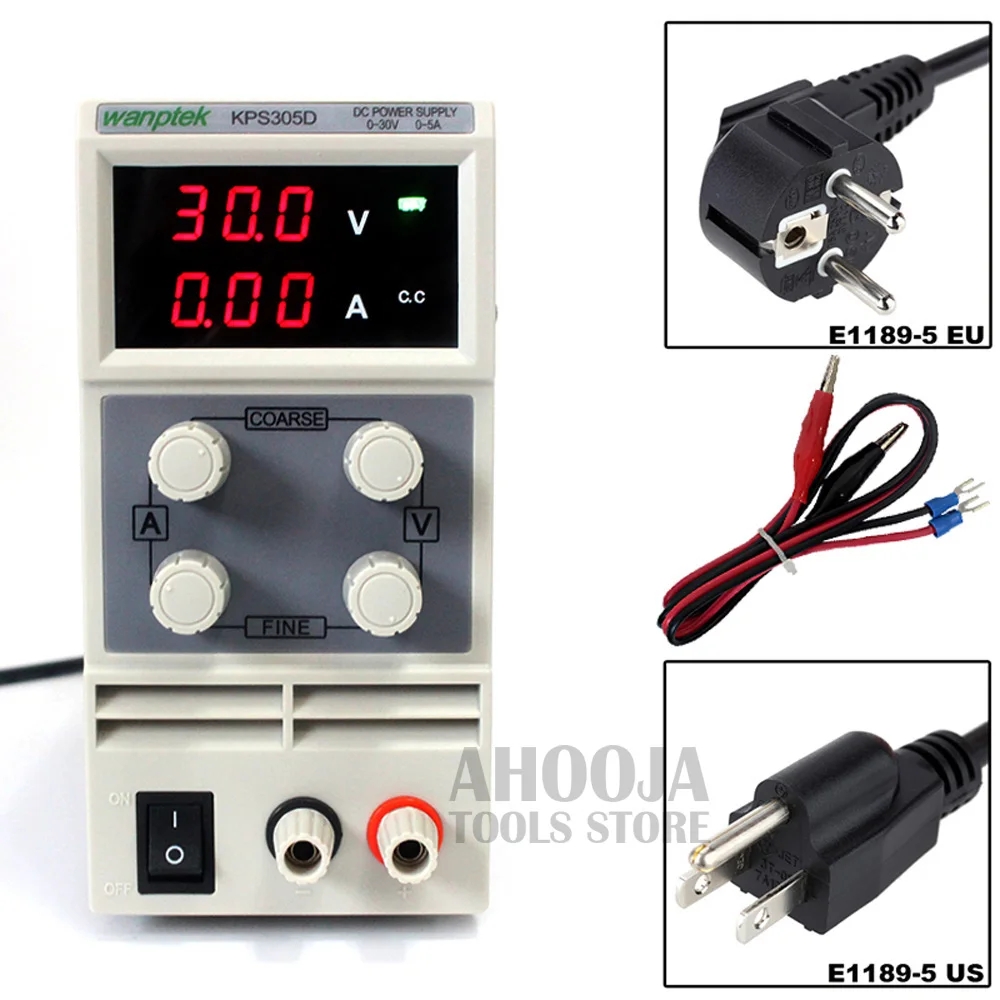 Wanptek KPS305D/DF 30 в 5A светодиодный дисплей Регулируемый импульсный источник питания ремонт ноутбука паяльная лаборатория DC Регулируемый тестовый источник питания