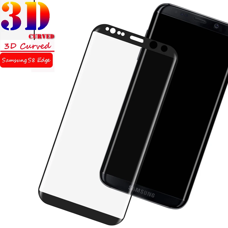 200 шт. 3d изогнутые для samsung galaxy s8/s8 плюс полный охват Screen Protector Закаленное стекло