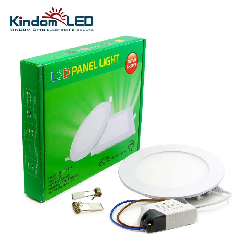 KINDOMLED Round LED Panel Light AC85-265V IP44 2835SMD 3/6/9/12/15/18/20W ceiling Ultra lamp downlight indoor lighting | Лампы и