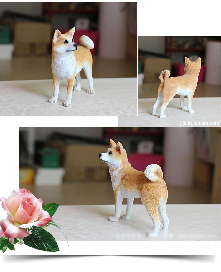 Японская статуэтка для собак Akita ручная работа из искусственной смолы украшения