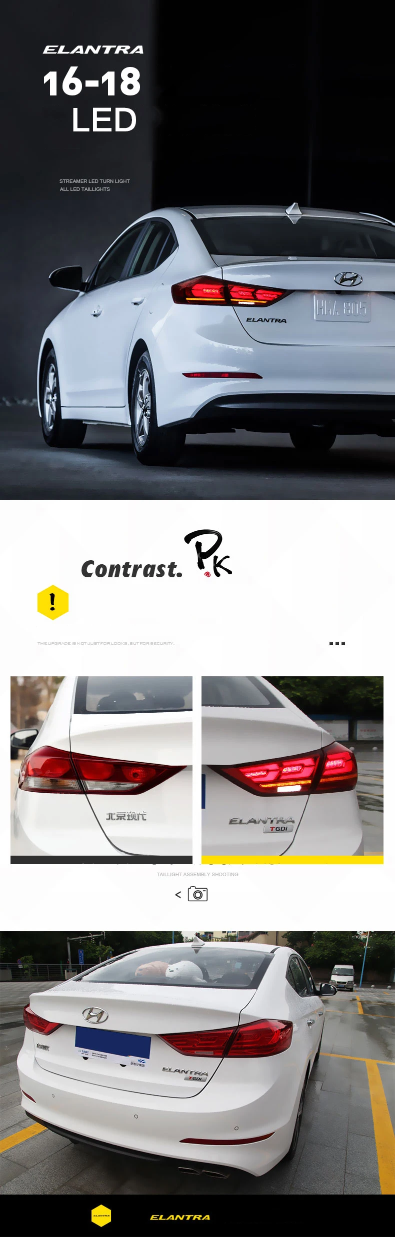 Задний светильник светодиодный светильник s стояночный Elantra задний светильник s светодиодный Elantra задний светильник чехол для hyundai Elantra задний светильник s автомобильный Стайлинг