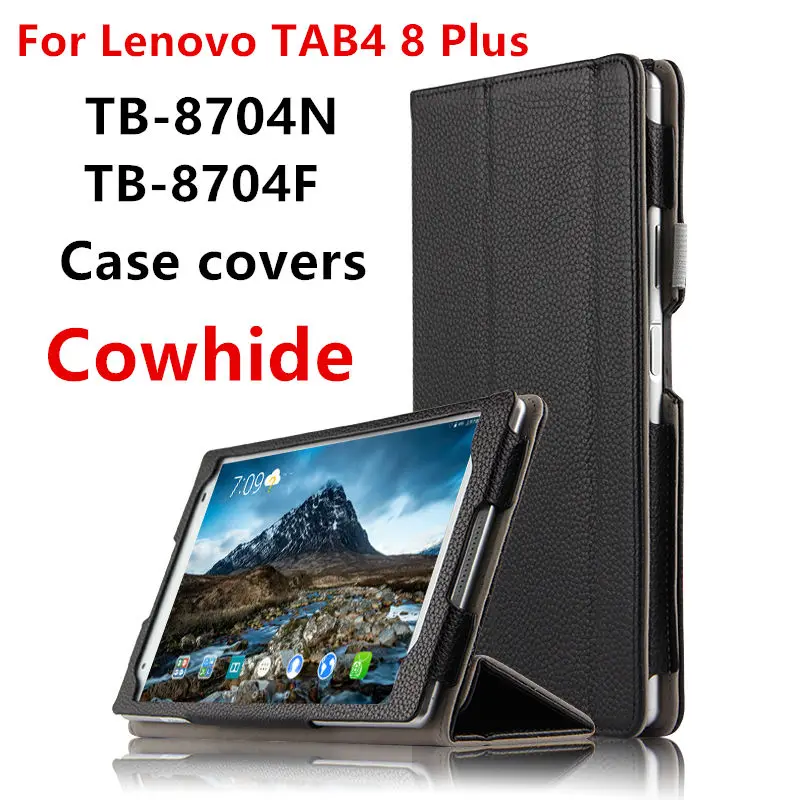 Чехол из воловьей кожи для Lenovo Tab 4 8 Plus защитный смарт-чехол планшета натуральной